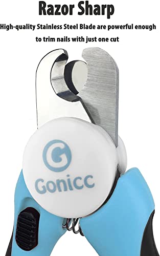 gonicc Professional Dog & Cat Pets Nail Clippers & Trimmers | With Safety Guard to Avoid Overcutting, Free Nail File, Razor Sharp Blade - Professional Grooming Tool for Pets - size: For Large and Medium Dogs