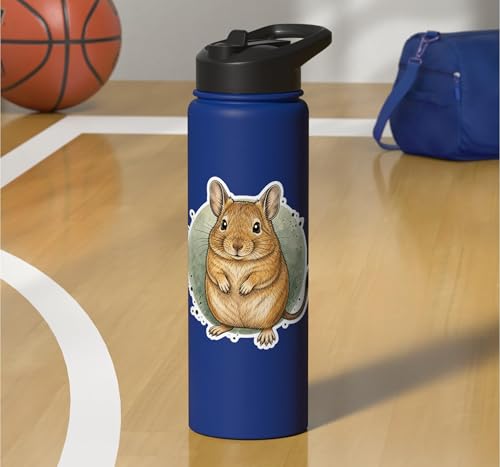 Degu Watercolor Circle Stainless Steel Insulated Water Bottle - color: Royal Blue