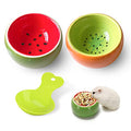 2 Pack Hamster Bowl Ceramic Prevent Chewing Feeding Bowl Water Food Dish | for Small Animal Guinea Pig Syrian Hamster Rabbit Gerbil Chichilla Hedgehog Sugar Glider Rat