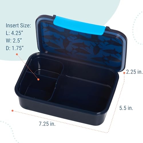Wildkin Reusable Food Container for Kids – Airtight, Leak Resistant, Dishwasher Safe - Sharks - color: Sharks