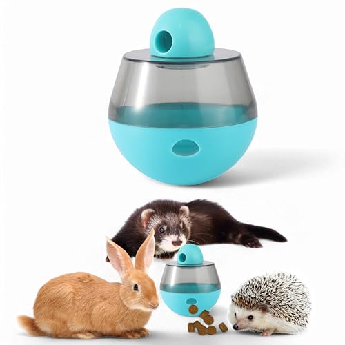 Ferret Treat Ball Interactive Toy Balls for Small Animal, Enrichment Toys Ferrets Dry Food Ball for Ferrets Guinea Pig Rat Chinchilla Hedgehog Bunny, Pet Ferret Accessories (XL, Wiggle) - size: XL
