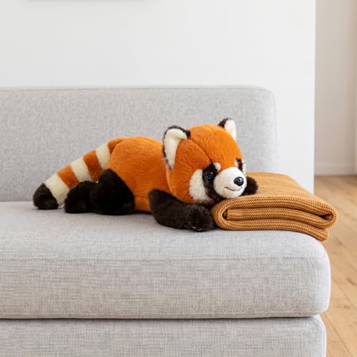 YUKOUQIAN Red Panda Stuffed Animal Cute Plush Doll Toy 10 inch for Girls Boys Christmas (papa red pand 30) - style: papa red pand 30
