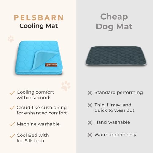 Dog Cooling Mat, Ice Silk Self-Cooling Pad, Light Blue, XL - color: Light Blue, size: X-Large