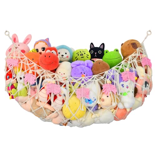 Stuffed Animal Storage Hammock,Large Stuffed Animal Net Or Hammock Wall Hanging Net, Plushie Net, Storage Hanging Organizer