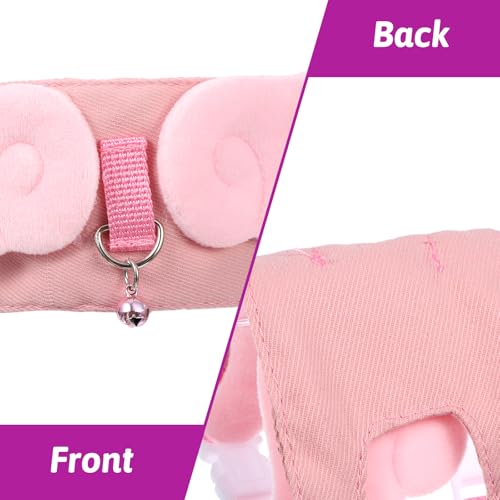 Ferret Harness and Leash Set Small Animals Vest Harness,Ferret,Mouse | Guinea Pig Clothes, with Safe Bell, Soft Mesh, HarnessLeash Vest, for Baby Rabbit, Guinea Pig, Teacup Chihuahua, Hamster
