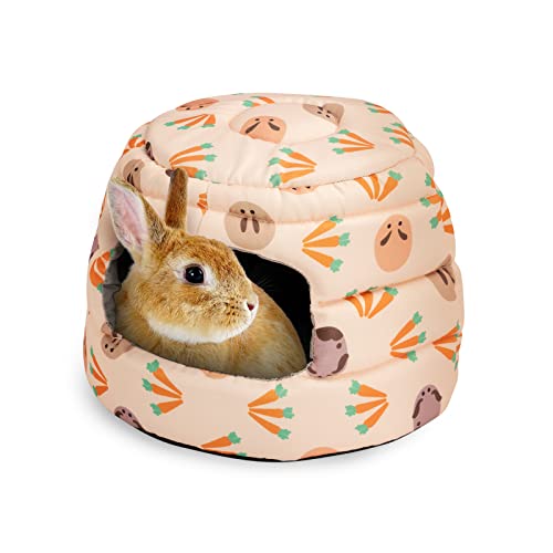 Niteangel Bunny Bed Big Guinea Pig Cave House Hideout for Rabbit Ferret Chinchilla Degu Hedgehogs Squirrel and Other Small Animals - color: Semicircle Bed