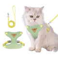 wanheart Cat Harness and Leash Set Escape-Proof Adjustable cat Leash and Harness Combo Suitable for All cat Breeds (Green, XL) - size: XL