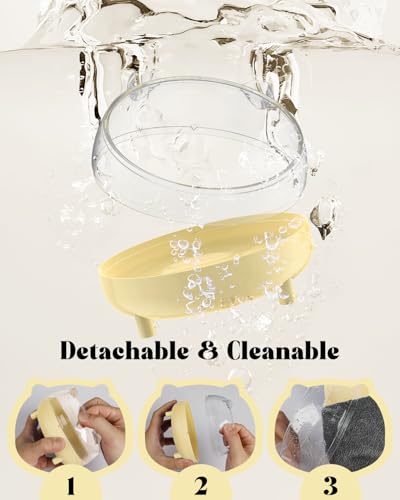 Pawfly Hamster Sand Bath Container, Hamster Sand Bath Box, Hamster Bathtub, Hamster Bathroom, Hamster Toilet, Plastic Dust Bath for Dwarf Hamsters, Syrian Hamsters, Mice, Gerbils & Small Animals - color: Apricot