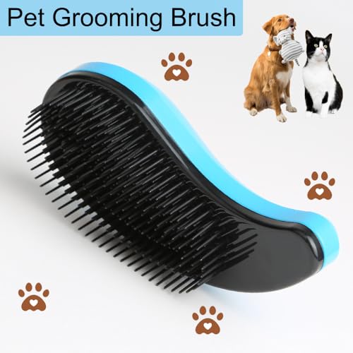 Puppy Brush, Soft Dog Brush for Grooming, Puppy Hair Remover Brush Comb, Grooming Tool for Poodles, Teddy, Yorkies, Maltese, Shih Tzu, Chihuahua, Blue - color: Blue