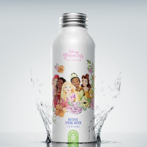 PULSE Disney Princess Natural Spring Water - Disney Bottles - Filtered Spring - BPA-Free Recyclable Bottles - 12 Pack - style: Disney Princesses