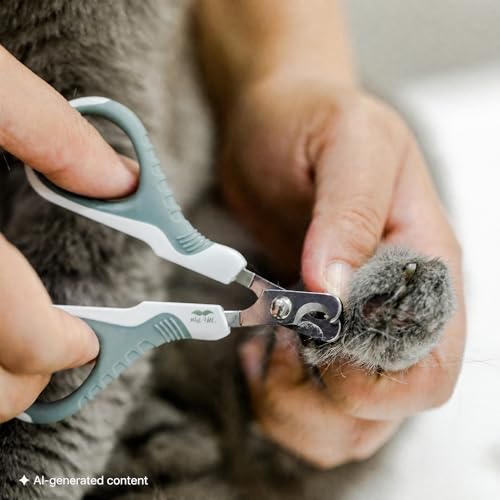 Mr. Pen- Cat Nail Clipper, Stainless Steel | Professional Sharp Cat Claw Trimmer for Small and Medium Cats, Pet Nail Clipper with Sturdy Non Slip Handle - color: Olive