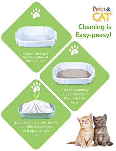 Cat Litter Liners Large, Jumbo Drawstring Extra Durable Pet Cat Pan Liners Extra-Thick Kitty Litter Box Bag-24 Count 36" x 18" - size: 1 Count (Pack of 24)