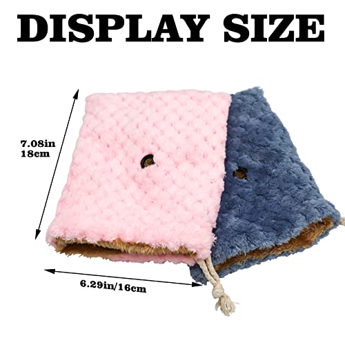 Sugar Glider Bonding Pouch Carrier Bag, Small Animals Sleeping Pouch Bag with Breathable Vent and Drawstring, Portable Travel Bag for Sugar Glider Rat Squirrel Guinea Pig Birds Parrot (Blue) - color: Blue