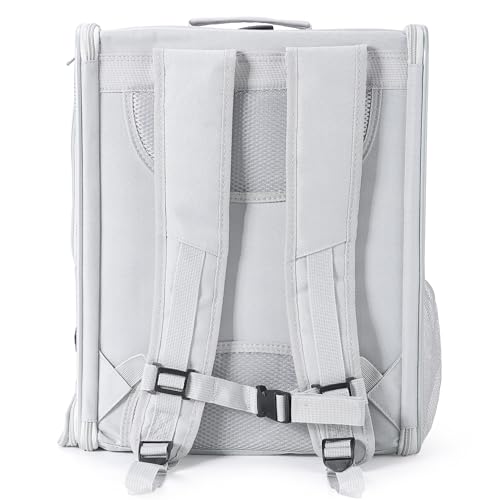 Sanmoncare Bird Backpack Carrier, Water Repellent Fabric Cockatiel Travel Bag with Stand, Lightweight and Portable Travel Cage for Parrot, Bird Travel Carrier - color: Grey