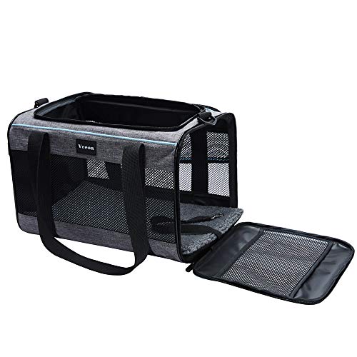 Vceoa 17.5"x11"x11" Pet Carrier for Cats | Toy of Fabric Pet Home - size: 17.5"L x 11.0"W x 11.0"H