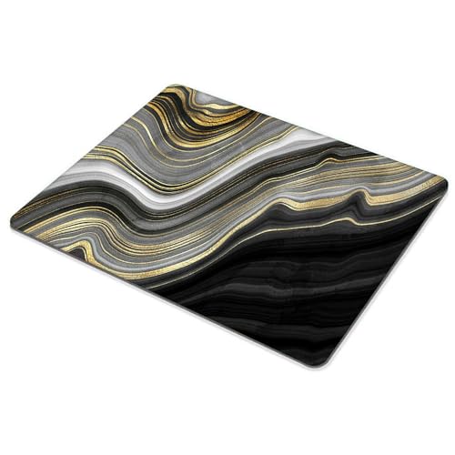Black and White Flowing Gold line Marble Mouse pad Customized Mousepad Non-Slip Rubber Base Mouse Pads for Computers Laptop Office Desk Accessories Mouse pad - color: Black and White Flowing Gold line Marble