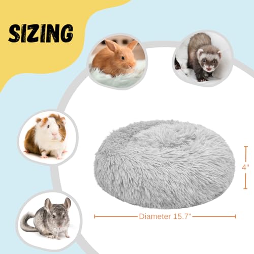 Bunny Bed Large Rabbit Hideout Soft & Comfortable | Small Animal Bedding, Cozy Bed Mat, Warm Hideaway, Cage Accessories for Guinea Pig - color: Grey