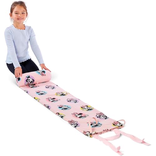 Minnie Mouse Sleeping Bag Set - Bundle with Soft Disney Slumber Bag with Pillow Plus Stickers, More for Kids, Girls | Minnie Sleeping Bag 27" x 55"