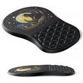 Ergonomic Mouse Pad Wrist Support with Massage Design,Cute Cat Wrist Rest Pain Relief Mousepad with Memory Foam,Mousepad for Wireless Mouse - color: M-01