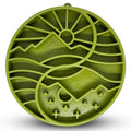 SodaPup Yin Yang eTray – Durable Enrichment Feeder Made in USA from Non-Toxic, Pet-Safe, Food Safe Material for Mental Stimulation, Calming, Slowing Down Eating, Healthy Digestion, & More - color: Dark Green Yin Yang Shallow eBowl