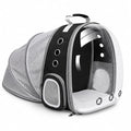 Expandable Cat Carrier Backpack with Bubble Window and Mesh, Black | Anti-collapse frame, breathable mesh, escape-resistant zipper clips and safety leash for vet visits and outdoor travel. - color: Black