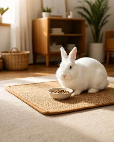 JanYoo 2pcs Bunny Scratch Pads Natural Sisal Rabbit Scratching Pad Bunny Scratcher Mat Resting Mats for Cages, Small Animal Claws and Teeth Care Bedding Accessories for Guinea Pig (15.7x11.8in, Brown) - color: 2-Brown
