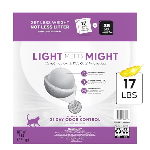 Purina Tidy Cats LightWeight With Glade Clean Blossoms Multi-Cat, Clumping, Low Dust, Scented Cat litter - 17 lb. Box - color: Other, size: 17 Pound (Pack of 1)