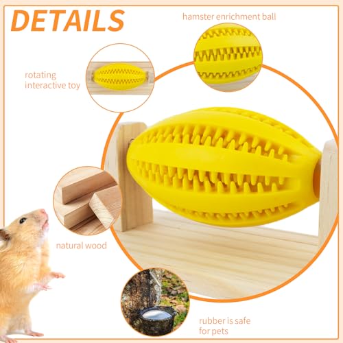 Hamster Enrichment Toys, Guinea Pig Rotating Foraging Toys Interactive Feed Game for Boredom, Food Hide Treat Dispenser Toys for Rat, Small Animal Cage Accessories for Syrian & Dwarf Hamsters