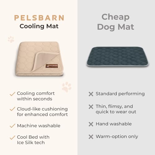 Dog Cooling Mat, Ice Silk Self-Cooling Pad, Light Beige, XL - color: Light Beige, size: Extra Large