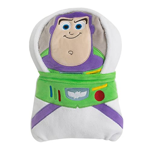 NoJo Disney Toy Story It's Play Time White, Green, and Purple, Buzz Lightyear Shaped Toddler Blanket - color: Toy Story - Buzz Lightyear Shaped