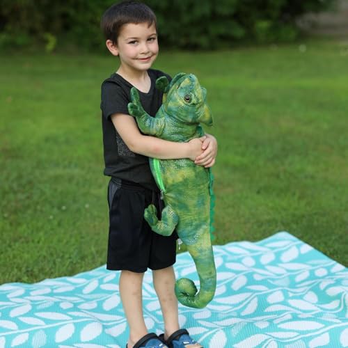 Giant Lizard Stuffed Animal, 31.5 Inch Green Iguana Plush Pillow | Soft Cuddly Reptile Plush; Long Body for Hugs, Lounging & Bedtime Comfort; Birthday & Christmas Gift for Kids & Lizard Lovers - style: Giant Lizard