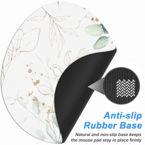 Rimilak Small Mouse Pad 8.2 x 7 Inch, Irregular Mini Mousepad, Boho Leaves | Non-Slip Rubber Base, Waterproof Compact Mouse Mat for Laptop Computer Wireless Mouse Keyboard Home Office Travel - color: Boho Leaves, size: 8.2L x 7W inches