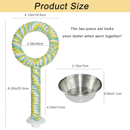 ASOCEA Bird Perch Feeding Cup,Bird Bowls for Cage Parakeet Feeder Parrot Food Bowls Parrot Cage Accessory for Budgie Lovebird Cockatiel Parakeet Canary Finch Small Parrots,Colorful - color: colorful bird feeding cup