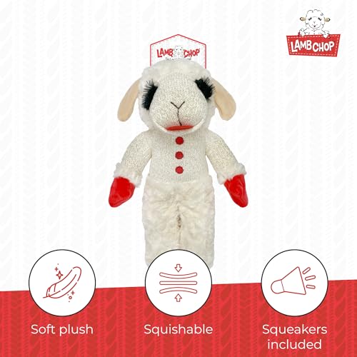Multipet Standing Lamb Chop 13" Dog Toy - size: 13" Standing, style: White