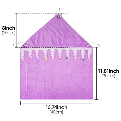 Guinea Pig Corner Hideout, Triangular Small Animal Hideaway Hammock, Soft Cage Bed Accessories for Ferret, Hamster, Hedgehog, Chinchilla, Bunny (Purple) - color: Purple