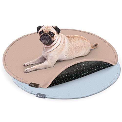 Paw Inspired Round Washable Pee Pads for Dogs, 29 Inch Size, Pack of 2 | Reusable Puppy Pad, Waterproof Mat, Leakproof, Non-Slip Liner for Potty Training, Whelping - size: 29" (2 pack)