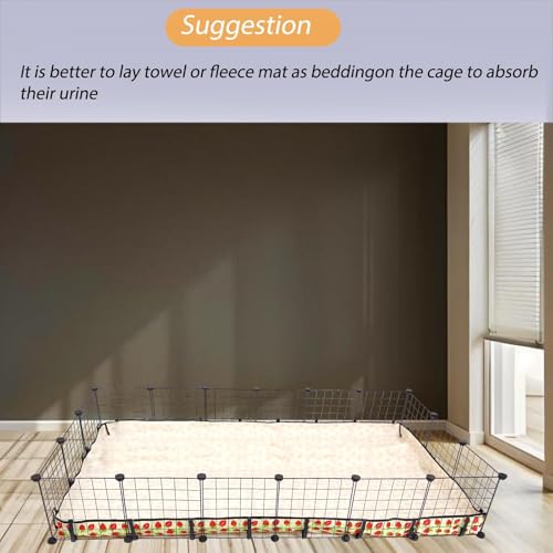 Guinea Pig Cage Liner，Washable Waterproof Oxford Cloth Cage Liners for Small Animals,Hamster Chinchilla Hedgehog Rabbit and Other Small Animals Not Include Cage(36x72 inches) - size: C&C 3x6(36x72 inches)