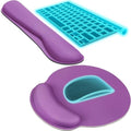 KTRIO Keyboard Wrist Rest & Mouse Pad with Wrist Rest, Violet Purple | Memory Foam Wrist Support, Ergonomic Design, Non-Slip Base, Office and Home Use - color: Violet Purple