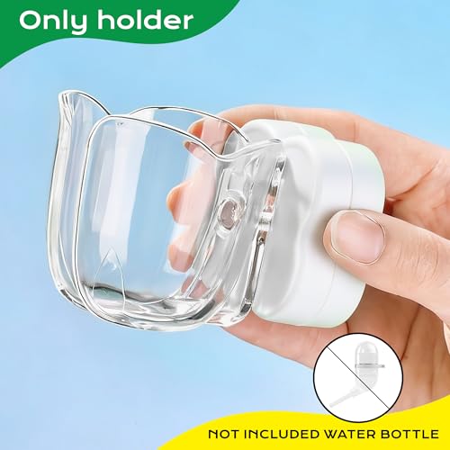 Hamster Water Bottle Holder - Magnetic & Repositionable, Adjustable Base for Hamster Cage, Secure Magnetic Mount, Easy to Move/Install, Fits Most Small Pet Water Bottles (Holder Only) - color: White