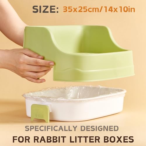 septillar Disposable Small Animal Litter Box Liners [30pcs, 14x9.5inch] Litter Tray Toilet Plastic Film for Rabbit Guinea Pig Chinchilla Hedgehog - size: 30 Count (Pack of 1)