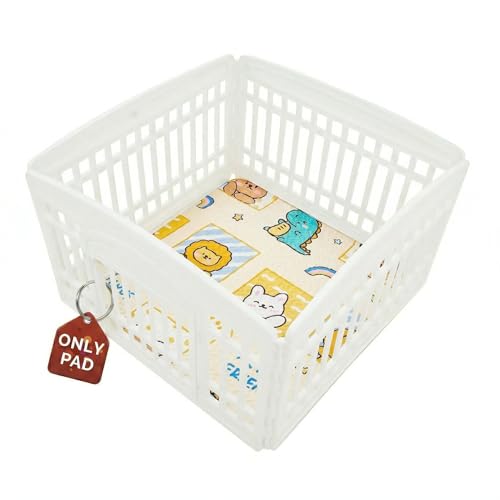 PJYuCien 36"x36" Reusable Playpen Training Pad for Puppies, Yellow | Ideal for Small Animals, Dog Crate Pad, Travel Mat, Sofa Protector, Non-slip Dotted Bottom, Machine Washable - color: Yellow Animal, size: 36"x36" (1 Pack)