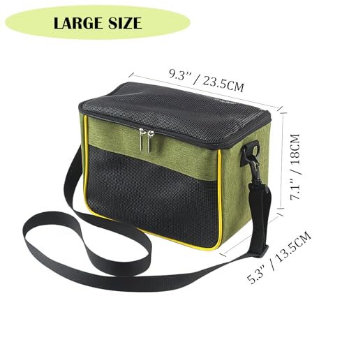 haozaikeji Guinea Pig Carrier Bag Portable Rabbit Travel Bag Breathable Small Animal Outgoing Pouch Hamster Carrier with Pad - color: Green