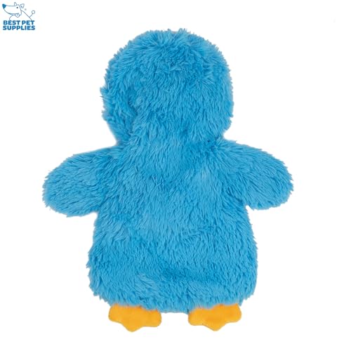 Best Pet Supplies Interactive Squeaky Dog Toy - Baby Chicken, Blue | Stuffing Free Body, Soft, Squeaks & Crinkles, No Mess, Perfect for Moderate Chewers, Toss and Fetch Play - color: Crinkle Chicken (Blue), size: Large