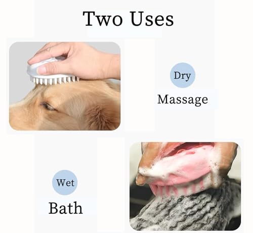Scalable Small Grooming Dog Brush, Puppy Massaging Hair Brush, for Small Dogs Cats Rabbits of All Hair Types (Deep Pink) - color: Deep Pink