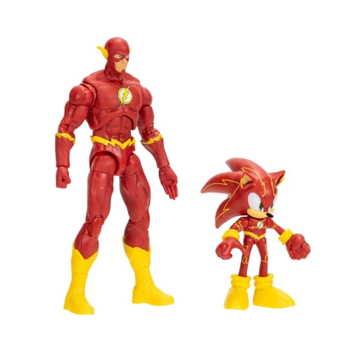 DC X Sonic the Hedgehog Sonic as The Flash & The Flash 2.5/5-inch Figures Multipack - style: 5" The Flash with 2.5" Sonic Flash