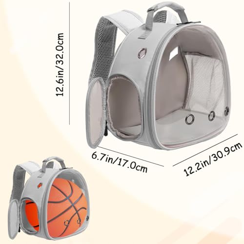 Guinea Pig Backpack, Space Capsule Bubble Window Small Animal Backpack for Guinea Pig, Bird Bunny Rabbit - color: Grey