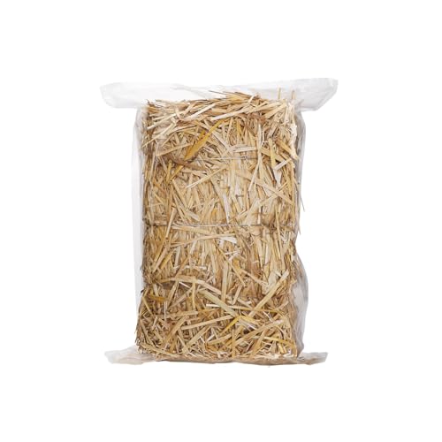 Acostop Natural Dry Wheat Straw for Garden Mulch Stray Cats Dogs Shelter | 1 LB Clean Soft Warm Chicken Coop Yard Farm Pets Bedding, Decorative Straw Bale, Landscaping Weed Cover - size: 1 LB