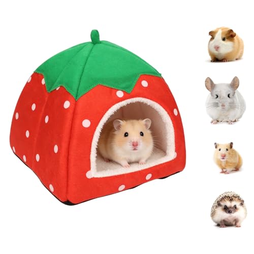 Hedgehog Hideout Small Animal Bed Nest Cave, Guinea Pig Hamster Warm House Cage Supplies Accessories