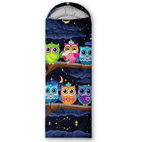 AILONEN Mermaid Scales Print Camping Sleeping Bag,Lightweight & Waterproof,3 Season Warm & Cool Weather,Portable Bags for Girls Women Travelling,Outdoors - color: Animal5