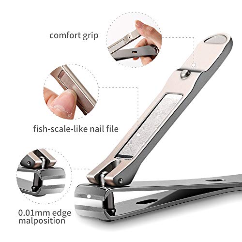 4 Pcs Manicure Set, Pedicure Sets, Nail Clipper Stainless Steel Professional Nail Cutter with Travel Case - color: 4count